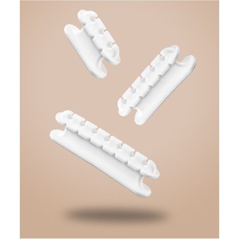 Range-câbles de bureau – Lot de 3 – Supports de câbles en silicone, fermes et auto-adhésifs, pour ranger les câbles de chargeur, souris, casque et téléphone – Blanc (1/5)