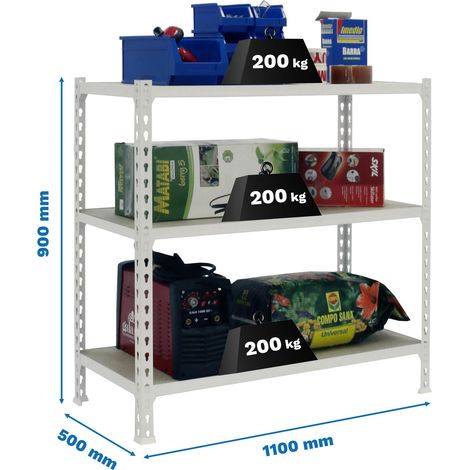 Simonrack MADERCLICK SUPERPLUS 3 Ebenen Weiß Holz