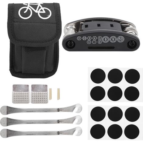 Kit de Réparation Pneu Vélo 21 Pièces - Outil Multifonction 16 en 1 pour Réparer les Crevaisons (1/5)