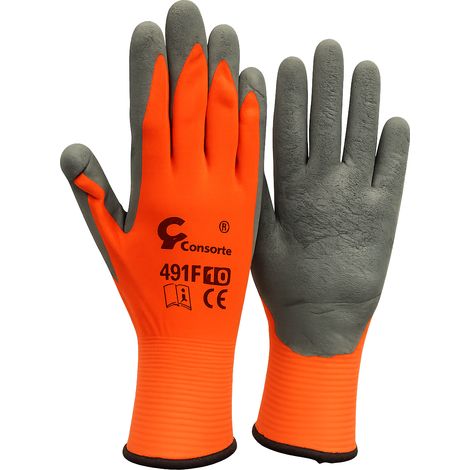 Rękawice robocze bird orange roz.10 powlekane spienionym lateksem
