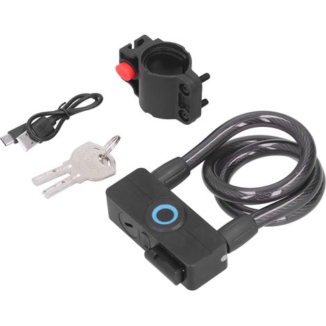 Verrou à chaîne intelligent Bluetooth pour vélo, cadenas à empreinte digitale portable, batterie lithium 3,7V, pour moto et VTT (1/5)
