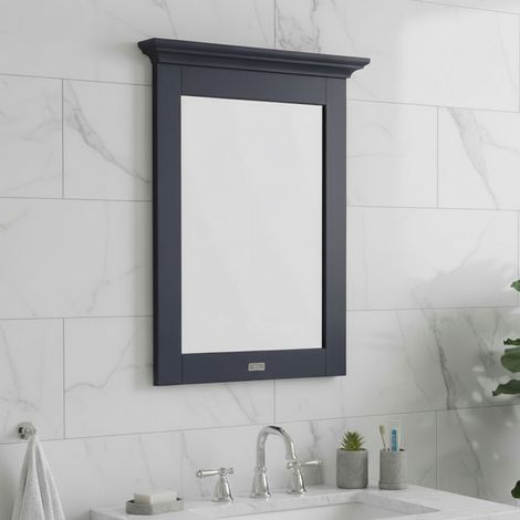 Hudson Reed Old London Bathroom Mirror 600mm Wide - Twilight Blue (1/3)