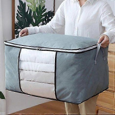 Sac de rangement pour couette, sac d'organisation, sac d'emballage pour couette, sac surdimensionné, sac de voyage pour vêtements, idéal pour les déménagements (2 pièces, 60 x 4035 cm) (1/5)