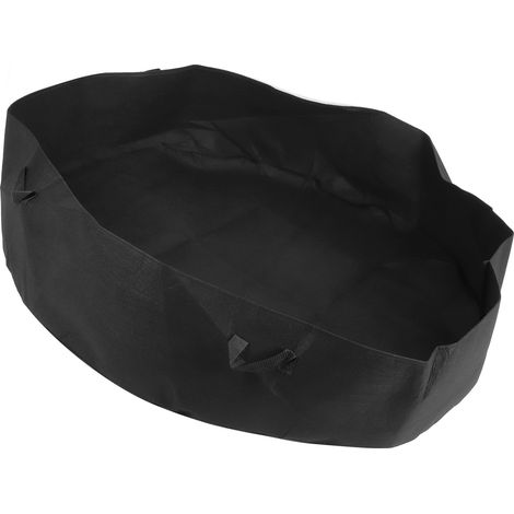 Sac de culture rond avec poignée pour légumes et semis, jardinage domestique, 130x30 cm, noir