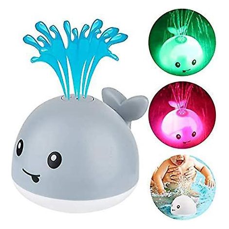 (une Baleine Gris)jouet De Bain Et Piscine Pour Bb, Baleine  Jet Avec Led (1/5)