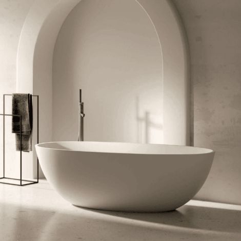 Bañera exenta Solid Surface moderna VELOURA  160 cm