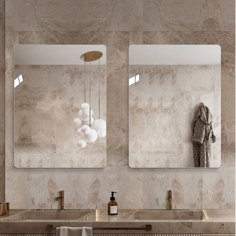 Specchio da parete bagno senza cornice 60x80 cm OKMYHOME (1/5)