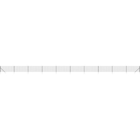 Maison Exclusive - Maschendrahtzaun mit Bodenhülsen Anthrazit 1x2