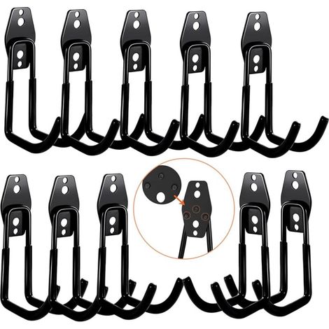 Lot de 10 crochets muraux robustes pour outils d'échelle noir, Fei Yu (1/5)