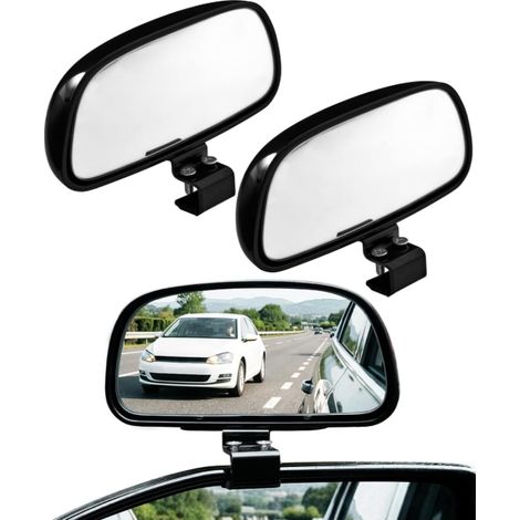 Set di 2 specchietti retrovisori per angolo cieco, specchietto convesso grandangolare regolabile ad alta definizione, specchietto laterale ausiliario compatibile con auto, camion, SUV e furgoni. (1/5)