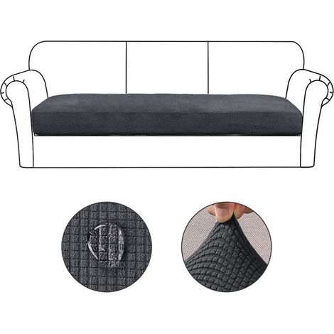 1 housse de coussin de canapé, extensible imperméable avec élastique bas, en polyester jacquard, pour canapé 3/2/1 places