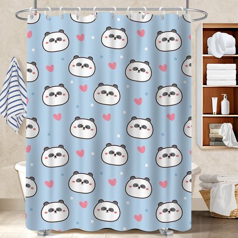 Voile de douche fluide en polyester 180x180 robuste cache baignoire pour optimiser un petit espace (1/5)