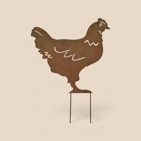 Silhouette jardin poule 36x1x48cm (1/5)