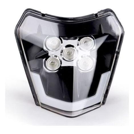 Moto phare LED plaque phare avant adapté for KTM EXC 300 XC XCF XCW XCFW SX SXF SXS 125 à 690 2012-2022 tête lumière mèche (1/4)