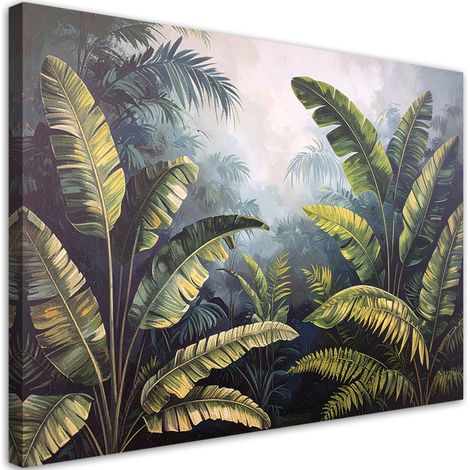 Stampe su Tela Foglie di palma e banano giungla 30x20 (1/5)