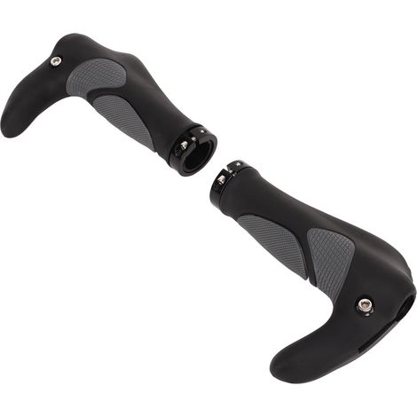 Set mit 2 ergonomischen, rutschfesten Fahrradlenkergriffen aus TPR-Gummi, Ersatzgriffe im Bullhorn-Stil, für Mountainbikes (1/5)