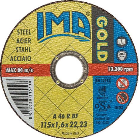IMA DISCO P/FERRO GOLD PIANO D 115X1,6 MM IMA 50 PZ