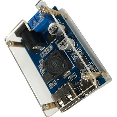 Chargeur abaisseur voiture vers QC3.0 rapide pour PD3.0 multi-protocole 15V/20V PPS boîtier cristal (1/5)