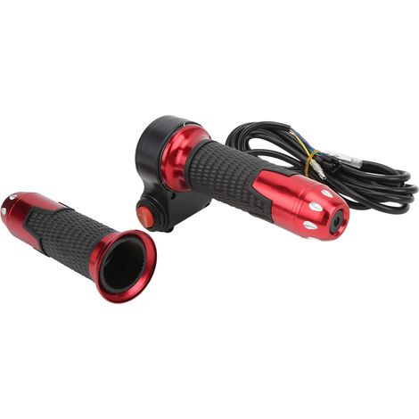 Poignée d'accélération universelle 12V-99V pour vélo et trottinette électrique, bouton intégré, couleur rouge (1/5)