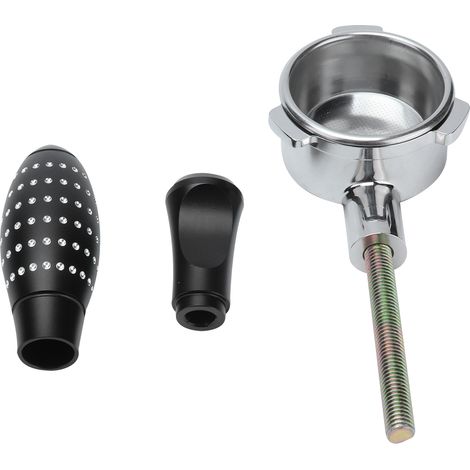 Bodenloser 54-mm-Siebträger aus lebensmittelechtem Material, mattierte Oberfläche und feines Filtersystem, komfortabler Griff für die Kaffeeextraktion (1/5)
