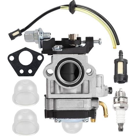 Kit Carburateur Débroussailleuse Universel 52cc 49cc 43cc - Carbu Moteur avec Joint Tuyau Bougie et Filtre à Essence pour Tondeuse Taille-Haie Tronçonneuse (1/4)