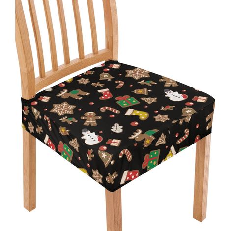 Housse De Chaise - Housse Élastique Pour Siège De Chaise - Décoratif Noël - Lot De 2 (1/5)