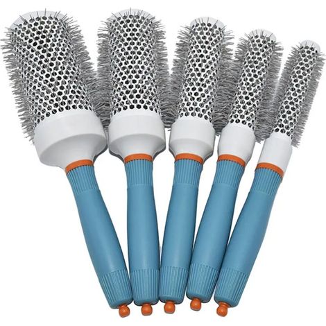 Professionelle runde Keramik-Haarbürste für das Styling – ideal für Friseursalons und den Heimgebrauch heizt schnell auf, reduziert Frizz und schont das Haar.