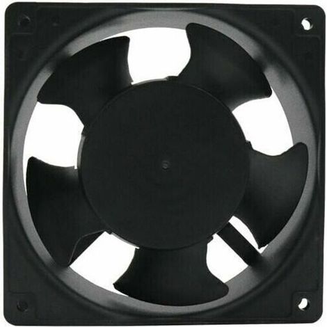 Ventilateur axial pour bote de cheminée Insérable Haute température Pales en métal Silencieux Universel 120 x 120 x 38 mm