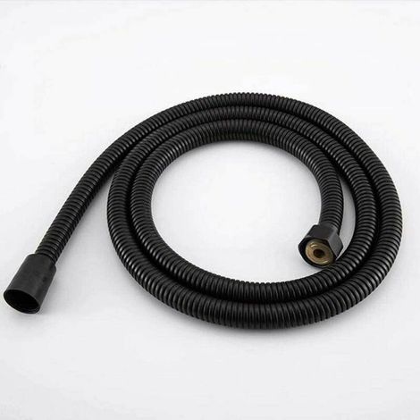 Manguera de ducha de acero inoxidable negro, accesorios para ducha de mano, accesorios de baño, manguera de goma, manguera de fontanería - 2 m (1/4)