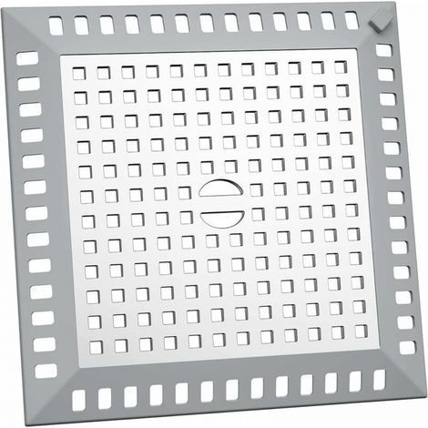 Attrape Cheveux Douche 12,2 x 12,2 cm Filtre Evier Cuisine de Carré en Acier Inoxydable Argenté Grille Evier Anti-Obstruction pour Douche de Salle de Bain, pour Salle de Bain et Cuisine (1/5)