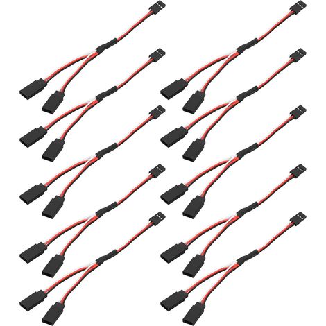 Packung mit 10 Servo-Verlängerungskabeln der Y-Serie, 150 mm, 3-poliger Buchse-Stecker auf Stecker, Kabel für Fernbedienungsplatine, 5,91 Zoll (1/5)