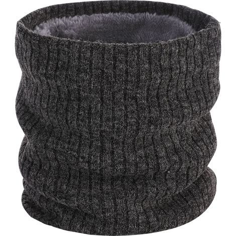 1 Écharpe tubulaire, polaire + fausse fourrure, cache-cou / masque facial / bonnet, pour moto, vélo et intérieur (1/5)