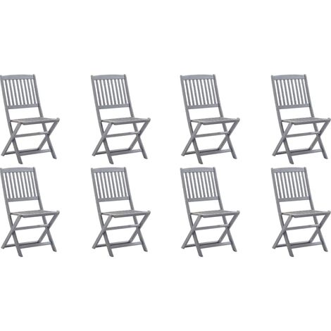 Maison Exclusive - Klappbare Gartenstühle 8 Stk. mit Kissen Massi