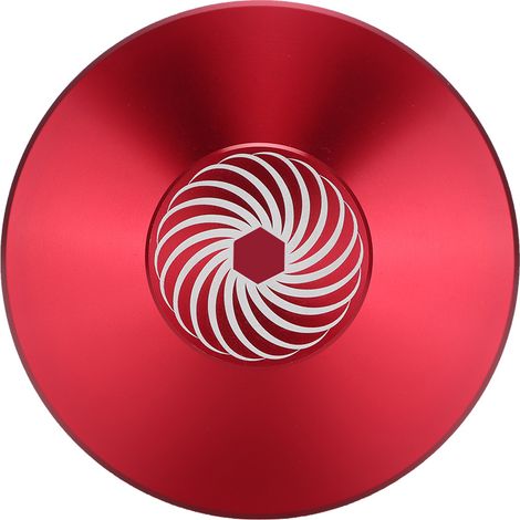 Disque vinyle stabilisateur de platine - Pince lestée en aluminium rouge pour tourne-disques (1/5)