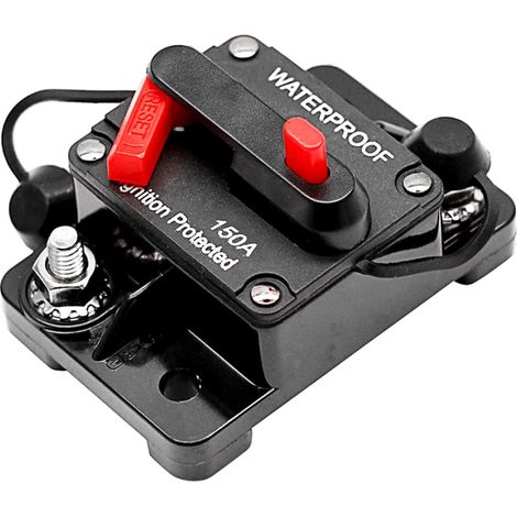 Disjoncteur de Voiture 150A DC12-48V - Fusible Réarmable Étanche pour Automobile, Marine et Système Audio (1/5)