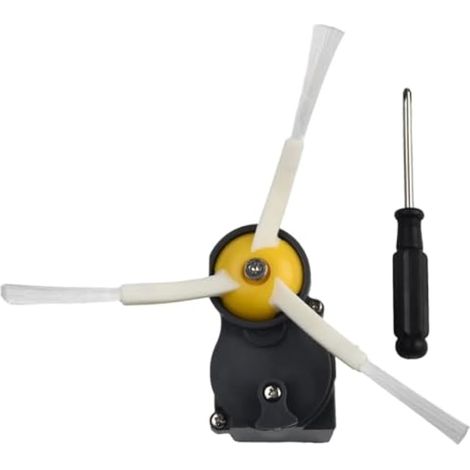 Module moteur de brosse latérale pour aspirateur robot compatible avec les séries 600 à 900 (i7/E6/E5/800/980). Comprend une brosse, un moteur et un tournevis. Conception anti-enchevêtrement. (1/5)