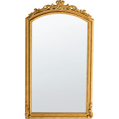 Espejo de pared con marco de metal estilo tradicional 55 x 96 cm dorado Gorges (1/5)
