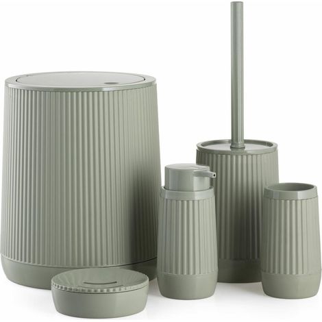 Set da bagno AVENIS da 5 pezzi, verde