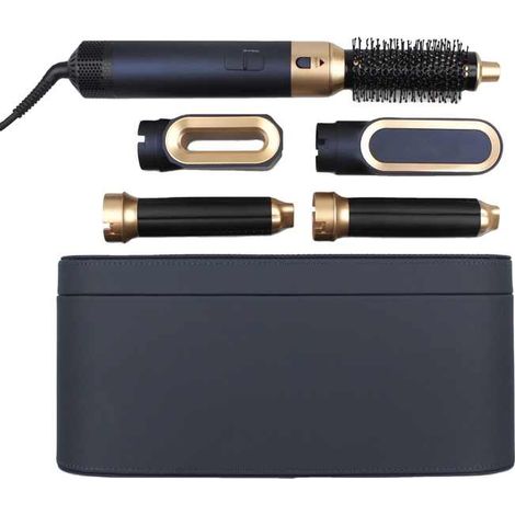 Kit de coiffage 5 en 1 Airstyler, styler à air chaud, brosses de brushing avec effets coiffants, volume et boucles, kit de brosses de brushing multi-usages avec fonction boucles, pour tous types de ch (1/5)