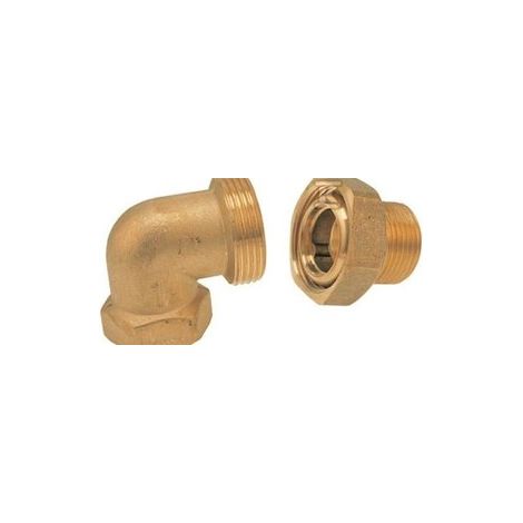 Raccord en laiton 3/4" coudé avec joint torique