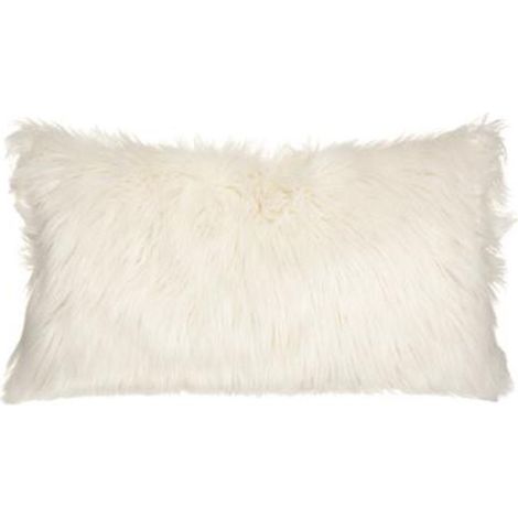 Coussin Imitation Fourrure "Oslo" 35x75cm Ivoire (1/4)