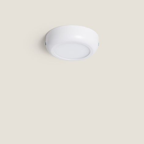Plafoniera LED 6W Circolare Metallo Ø120 mm Design Bianco 4000K Bianco Naturale