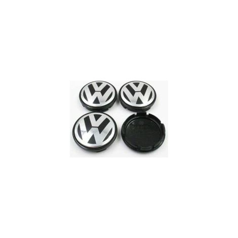 Bardusch Lot de 4 enjoliveurs d'origine pour jantes en aluminium, 65 mm, adaptés aux enjoliveurs Volkswagen, enjoliveurs centraux de moyeu 65 mm, logo de pneu, enjoliveurs de roue modifiés pour voitur