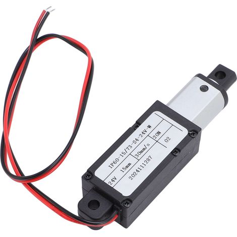 Actionneur linéaire électrique mini 15mm course 20N 24V CC 30mm/s pour électroménager automobile industriel camping-car canapé robot (1/5)