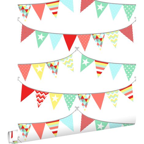 papier peint guirlandes multicolore - ESTAhome (1/5)