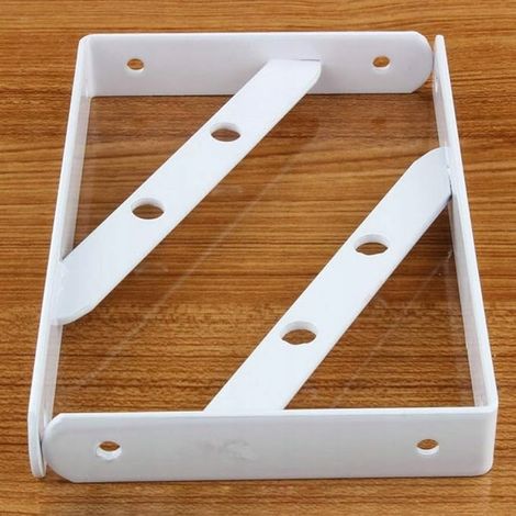 Soporte de estante de acero reforzado 20x12x2,5 cm blanco (1/3)