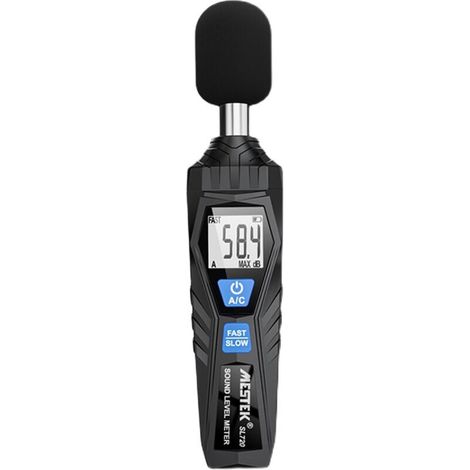 Sonomètre, Décibelmètre Portable, 30dB à 130dB, écran LCD, (Noir) (1/5)