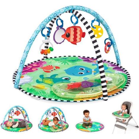 Tapis d'éveil BABY EINSTEIN Ocean - 2 en 1 - Avec coussin d'ean gonflable - 46 x 81 x 81 cm - Multicolore - Des la naissance (1/5)