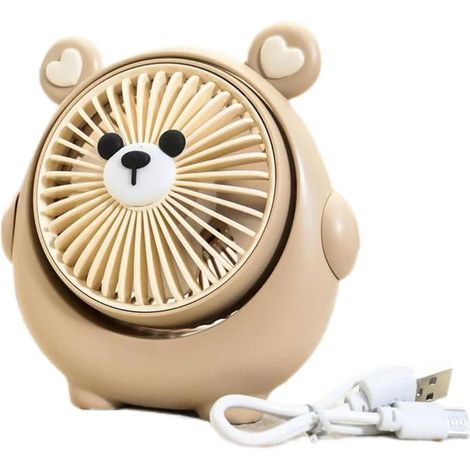 JSSEVN - Mini ventilador de mano con reposacabezas ajustable en 3 niveles y carga USB para perros adorables. (1/5)