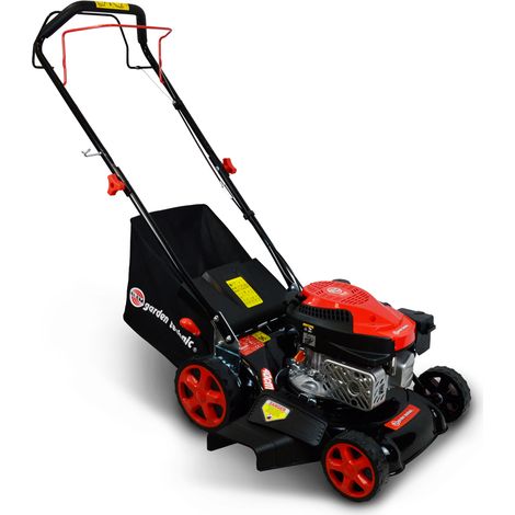 Elem Garden Technic – Tondeuse thermique tractée 144 CC – Largeur de coupe 40 cm – Éjection latérale et mulching – Pour terrains jusqu'à 800 m²